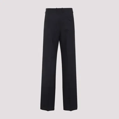 Bottega Veneta Straight Wool Casual Pants In Black