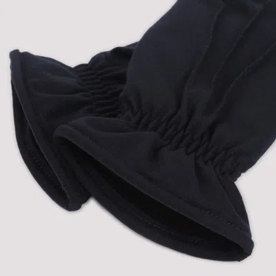 Brioni Cashmere Blend Gloves Elastic Cuffs In Black