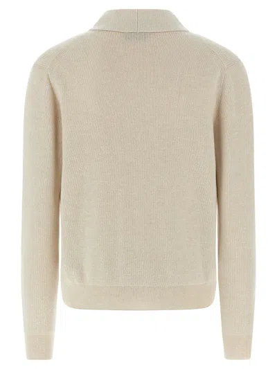 Brioni Ribbed Texture Shawl Collar Front Pockets