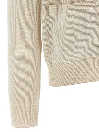 Brioni Ribbed Texture Shawl Collar Front Pockets