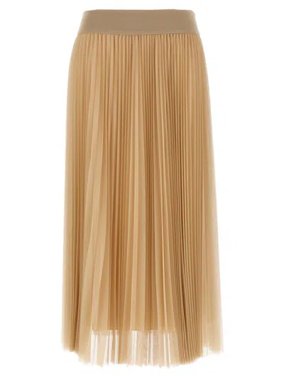 Fabiana Filippi Pleated Tulle A-line Midi Skirt In Pink