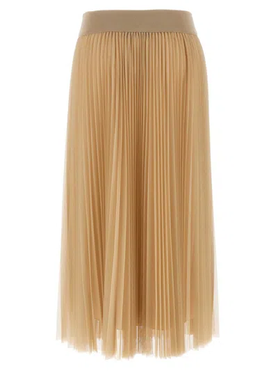 Fabiana Filippi Pleated Tulle A-line Midi Skirt In Pink