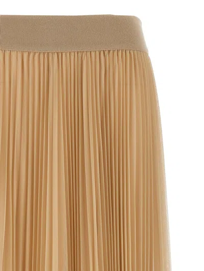 Fabiana Filippi Pleated Tulle A-line Midi Skirt In Pink