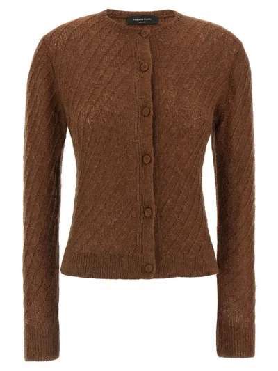 Fabiana Filippi Sequin Crochet Cardigan Sweaters And Cardigans Brown In Brown