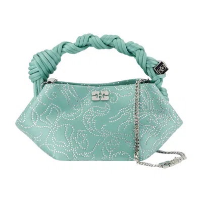 Ganni Bou Mini Flower Crossbody In Neutral