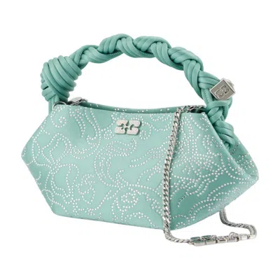 Ganni Bou Mini Flower Crossbody In Neutral