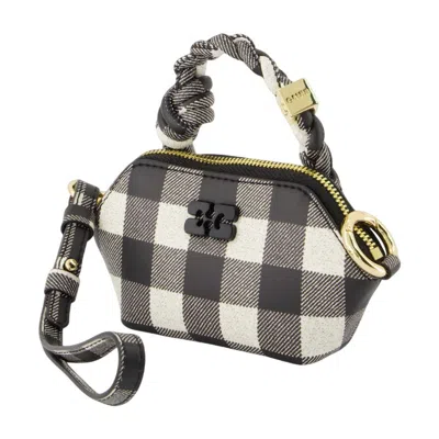 Ganni Bou Nano Keyring In Gray