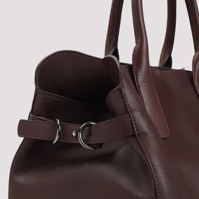 Giorgio Armani Calf Leather Shoulder Bag Men In Brown