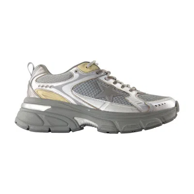 Golden Goose Laminated Leather Suede And Net Sneakers