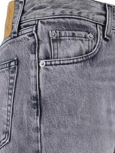 Haikure Straight Leg Trousers With Belt Loops In Gray