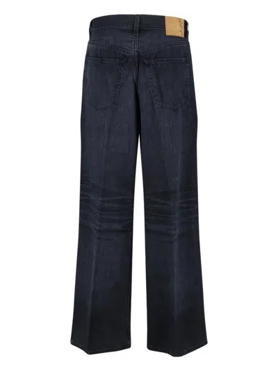Haikure Black Jeans With Belt Loops And Logo Patch On The Rear