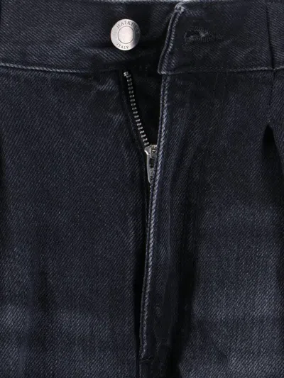 Haikure Black Jeans With Belt Loops And Logo Patch On The Rear