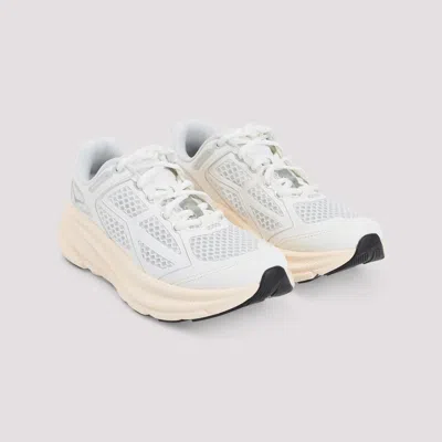 Hoka Lightweight Breathable Sneakers With Cushioned Sole In White