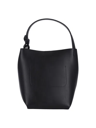 Jw Anderson Borsa A Secchiello In Pelle Nera  Donna In Black