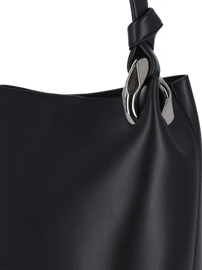 Jw Anderson Borsa A Secchiello In Pelle Nera  Donna In Black