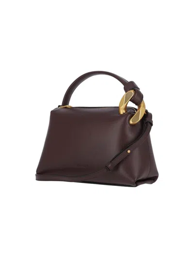 Jw Anderson J. W.anderson The Jwa Small Corner Bag In Burgundy