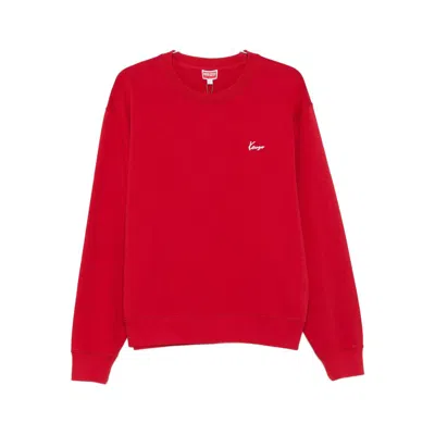 Kenzo Graphic Back Print Crewneck Sweater In Red