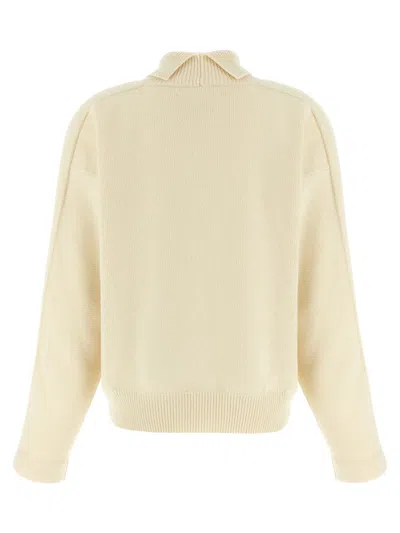 Jil Sander High Neck Sweater Sweaters And Cardigans White In Neutral