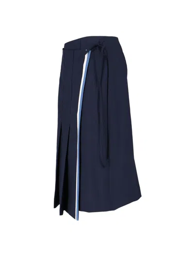 Marni Midi Wallet Skirt In Blue