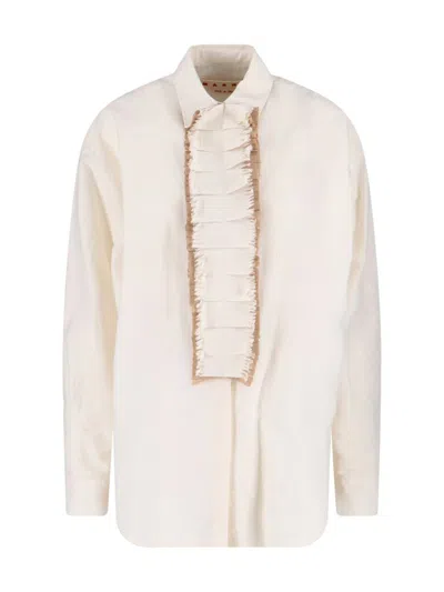 Marni Ruffled Blouse In Neutral