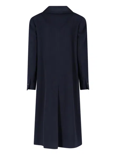 Tagliatore Jole Double-breasted Midi Coat In Blue