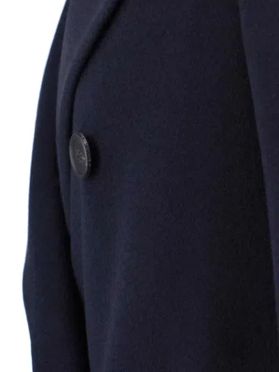 Tagliatore Jole Double-breasted Midi Coat In Blue