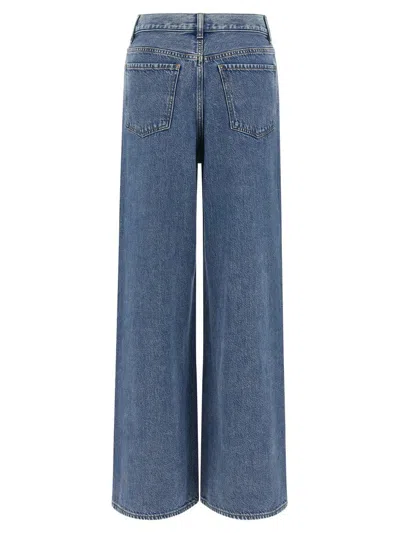 Theory High-waisted Wide-leg Jeans In Blue