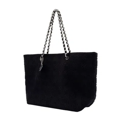 Tory Burch Ella Terry Shopper Bag In Black