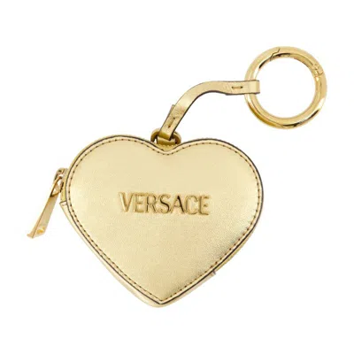 Versace Coin Keychain In Gold