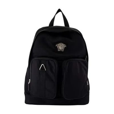 Versace La Medusa Backpack In Black