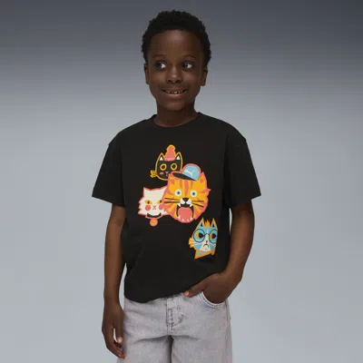 Puma Moody Cat T-shirt Kids In Black