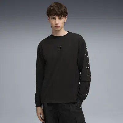Puma Graphic Long Sleeve Top Men In Black