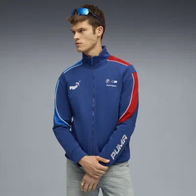 Puma Bmw M Motorsport Mt7+ Men's Sweat Jacket In Blue