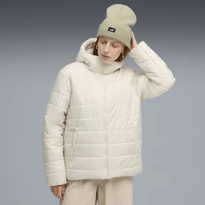 Puma Ess Hooded Padded Jacket Women In Gray