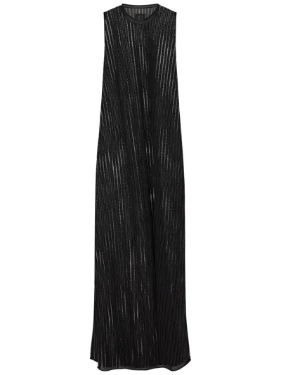 Fisico Cristina Ferrari Fisico Perforated Lurex Knit Maxi Dress