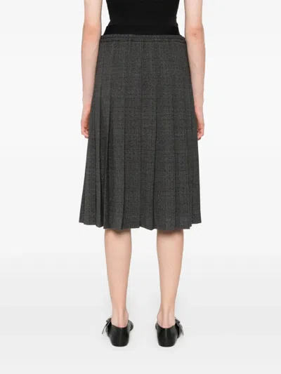Sandro Long Pleated Rhinestone Skirt