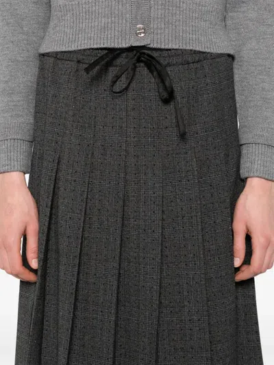 Sandro Long Pleated Rhinestone Skirt