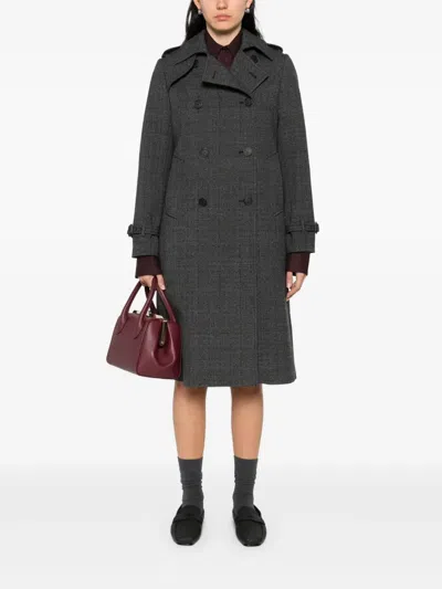 Sandro Crystal-embellished Coat In Gray