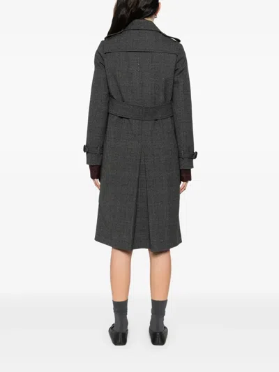 Sandro Crystal-embellished Coat In Gray