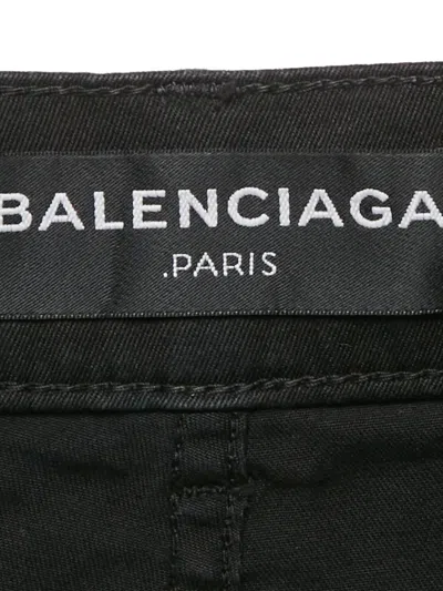 Pre-owned Balenciaga Logo-patch Trousers In Black