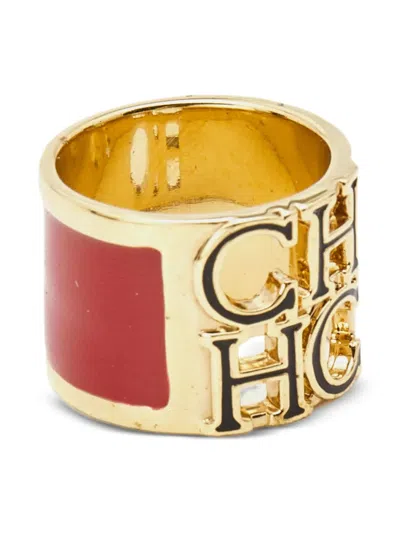 Pre-owned Carolina Herrera Vintage  Ch Wide Band Ring