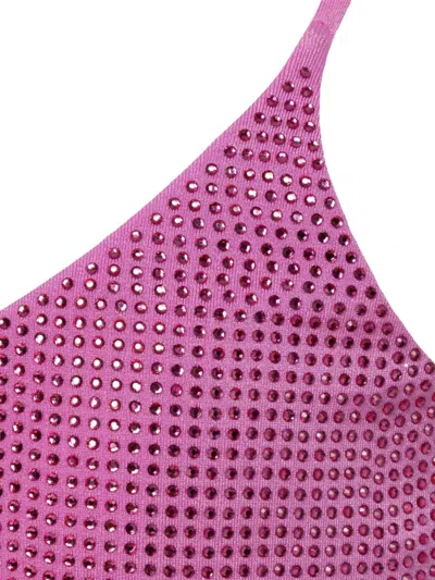 Mc2 Saint Barth Rhinestone-embellished Bikini In Pink