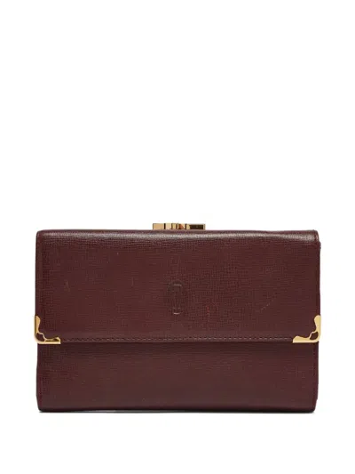 Pre-owned Cartier Leather Wallet In Red