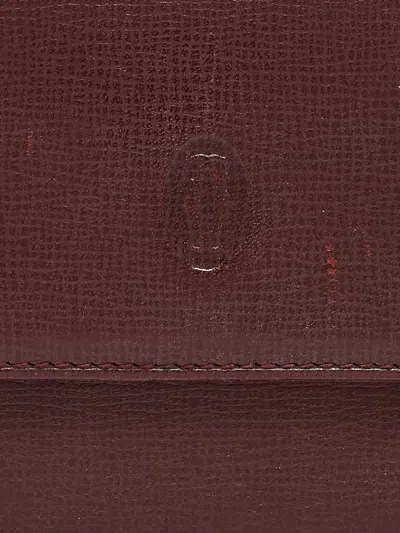 Pre-owned Cartier Leather Wallet In Red