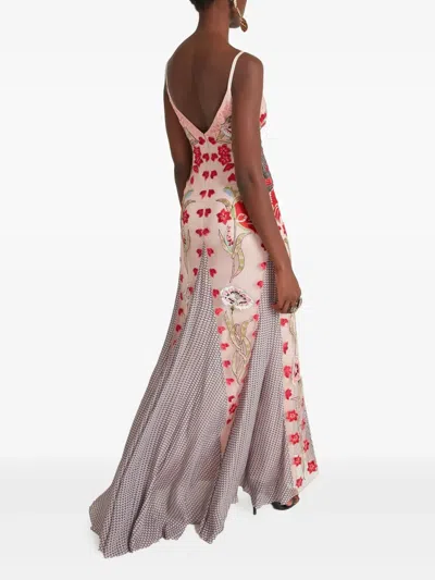 Temperley London Remi Floral-embroidered Maxi Dress In Pink