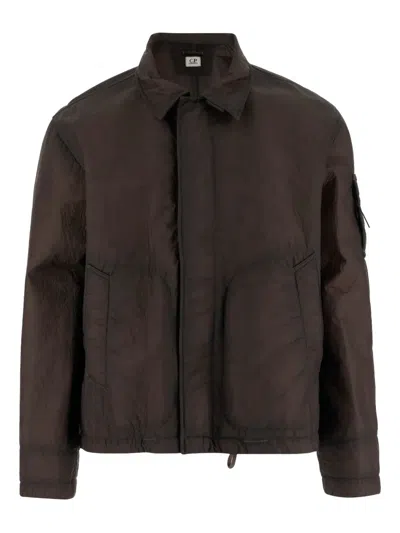 C.p. Company Dark Brown Bi-film Jacket