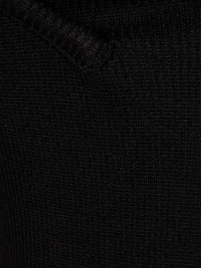 Christopher Esber One-shoulder Ribbed Top In Black