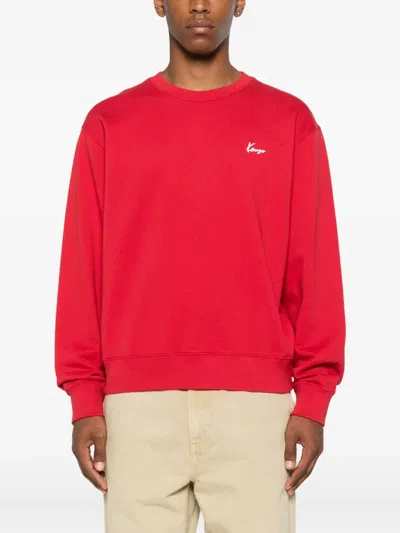 Kenzo Graphic Back Print Crewneck Sweater In Red