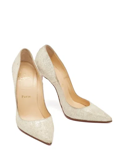 Pre-owned Christian Louboutin 120mm So Kate Glittered Pumps
