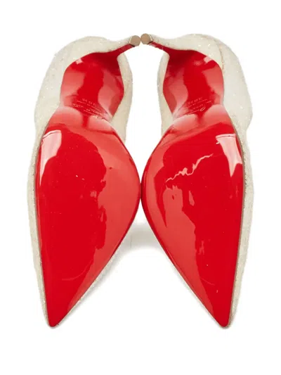 Pre-owned Christian Louboutin 120mm So Kate Glittered Pumps